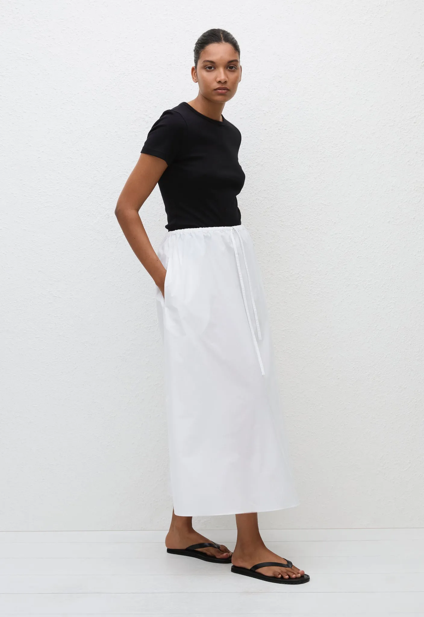 Drawcord Skirt - White