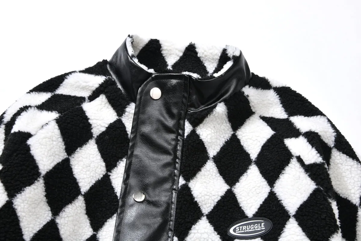 Faire Echo Thick Checkerboard Cotton Coat