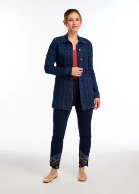 FDJ Long Denim Jacket 1825669-TWT Twilight