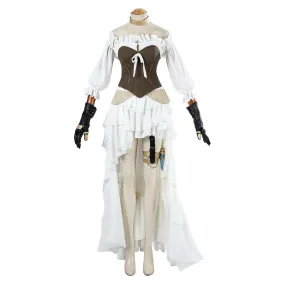 Final Fantasy Ishgard White Dress Outfit Party Carnival Halloween Cosplay Costume