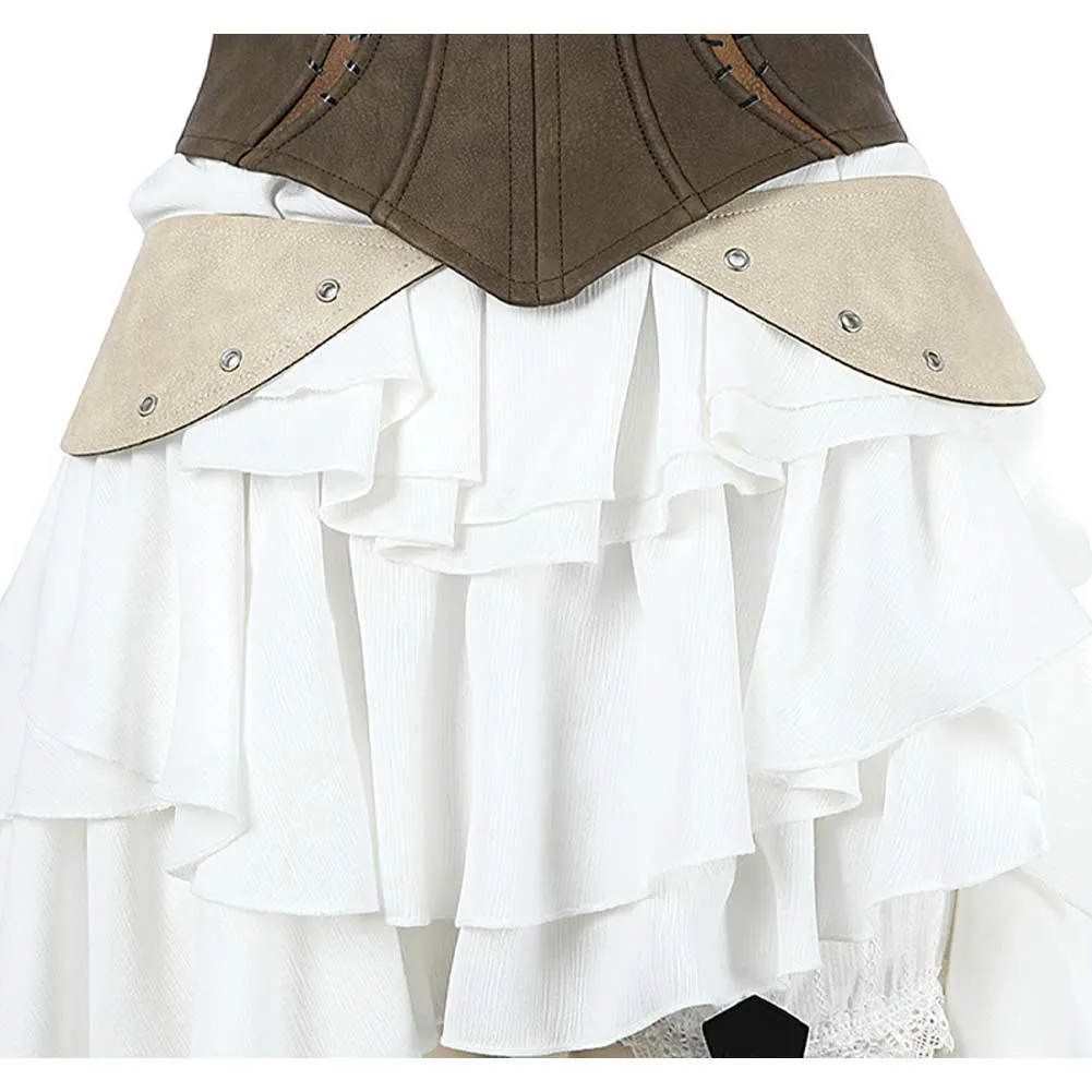 Final Fantasy Ishgard White Dress Outfit Party Carnival Halloween Cosplay Costume