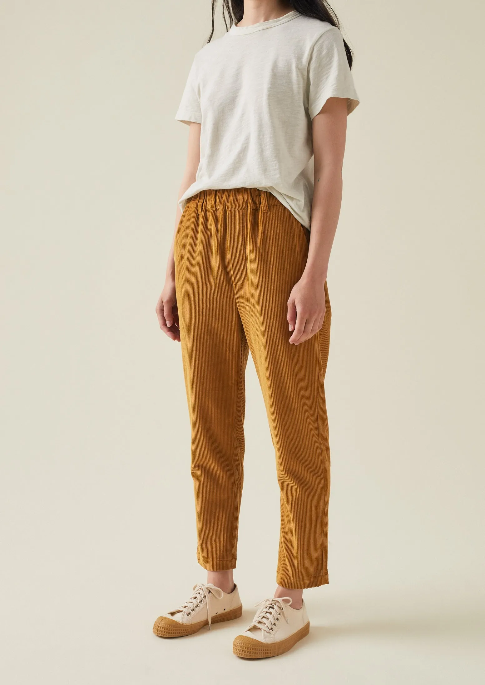 Gabi Organic Cord Pull On Pants | Toffee