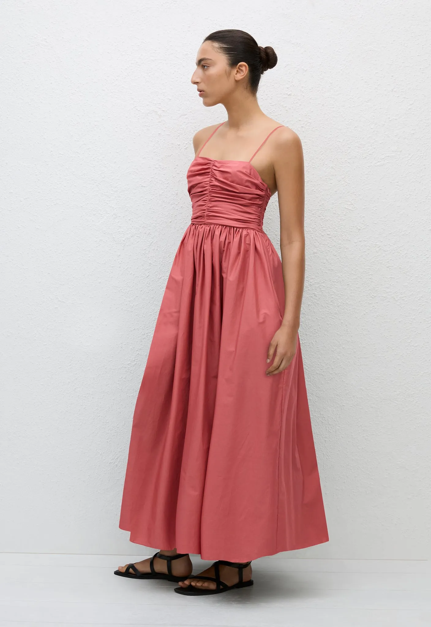 Gathered Bodice Dress - Rose