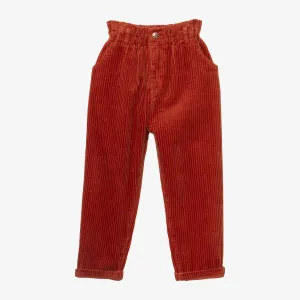 Girl paper bag corduroy pants