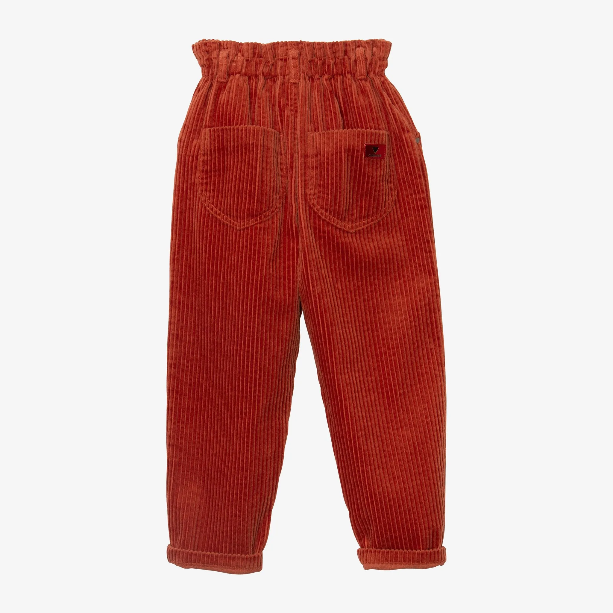 Girl paper bag corduroy pants