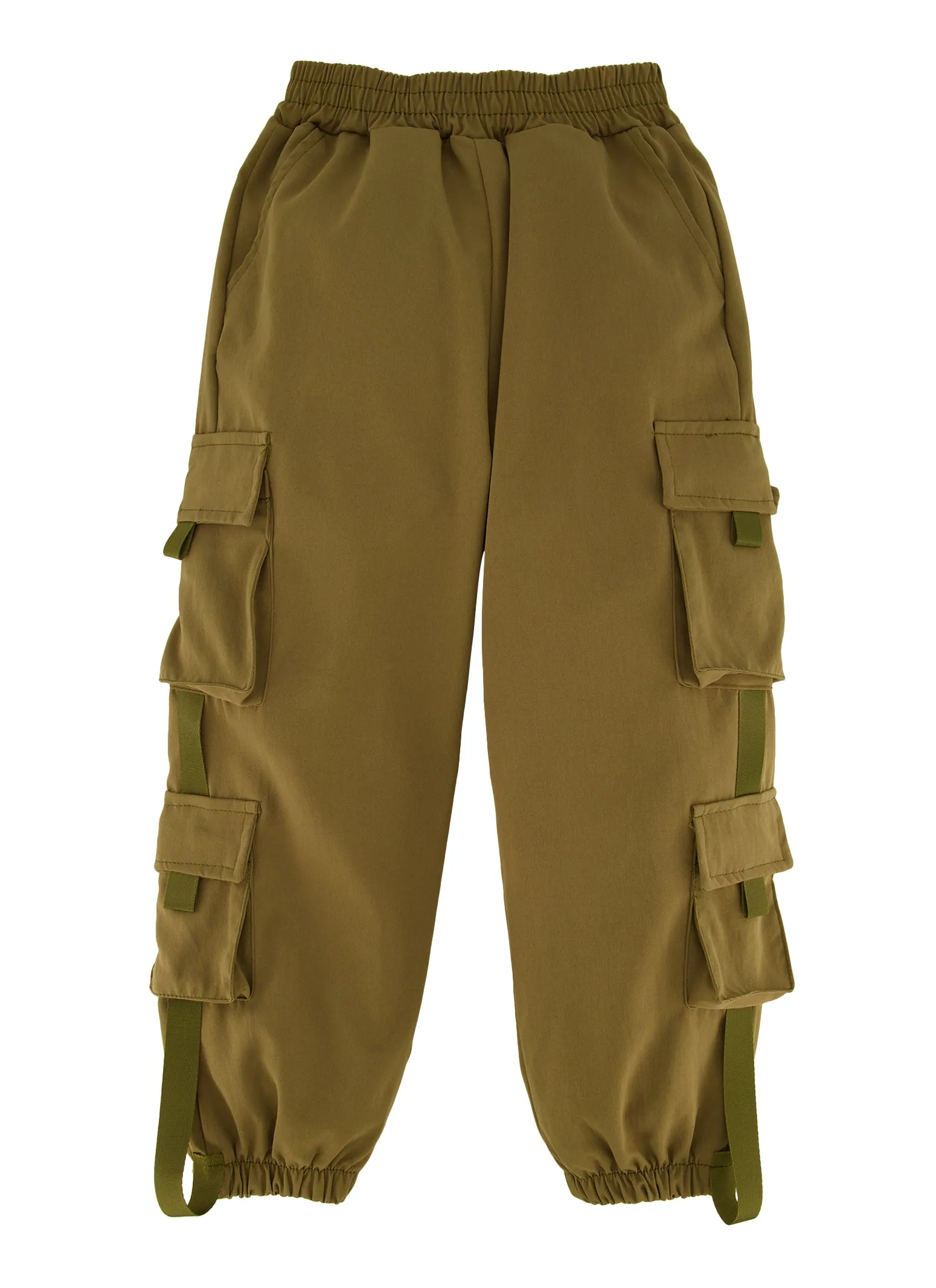 Girls Poplin Cargo Pocket Joggers