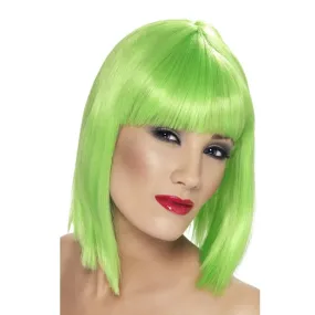 GLAM WIG NEON GREEN SHORT