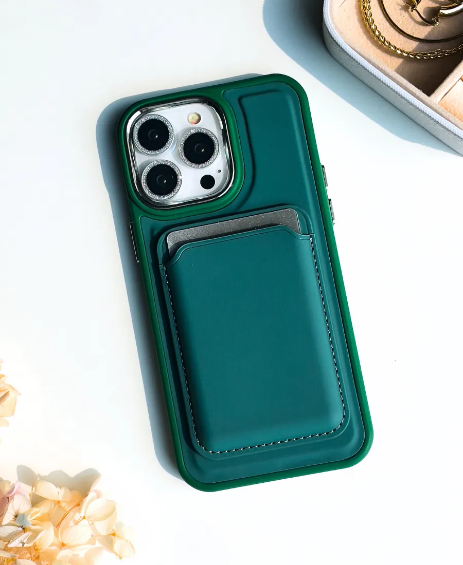 Green MagSafe Cardholder Case Set