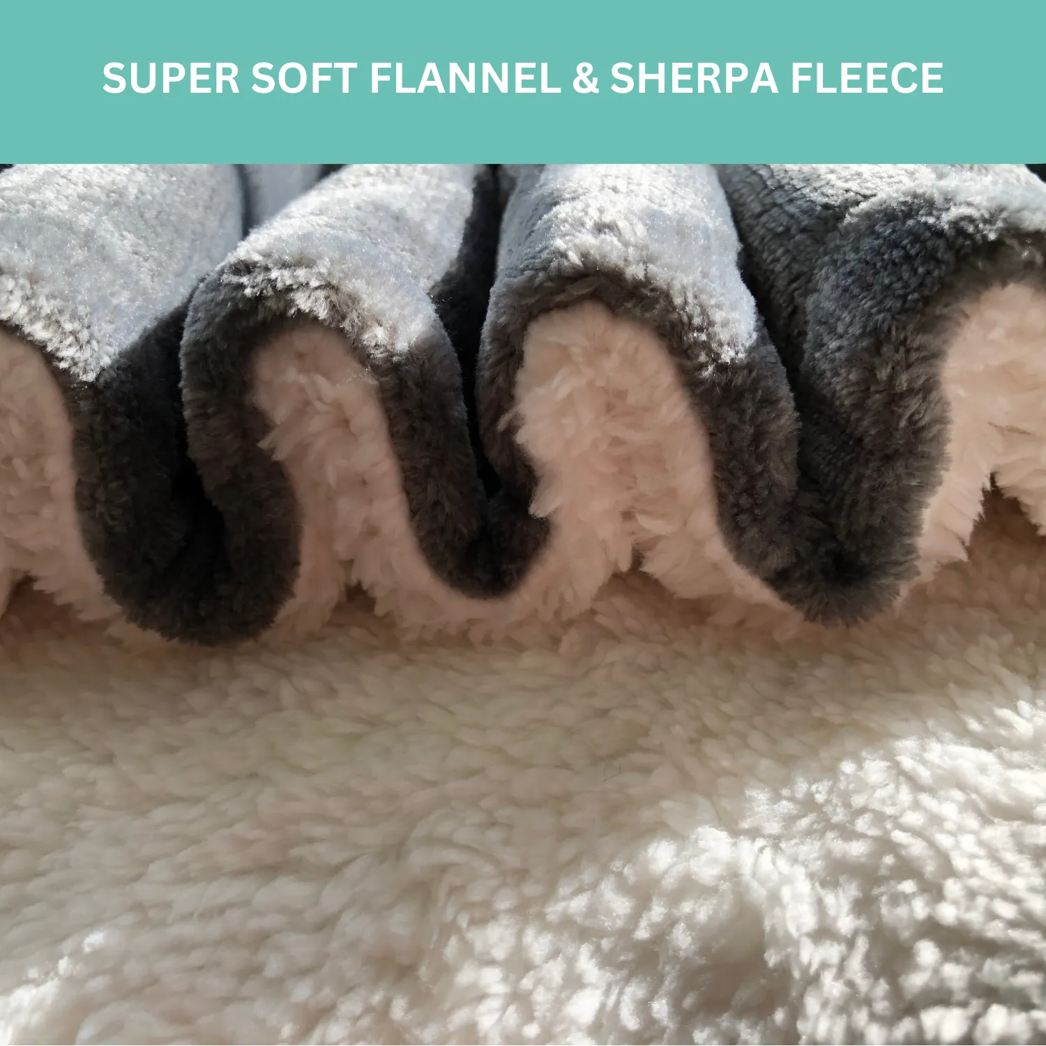 Grey Electric Heated Sherpa Throw