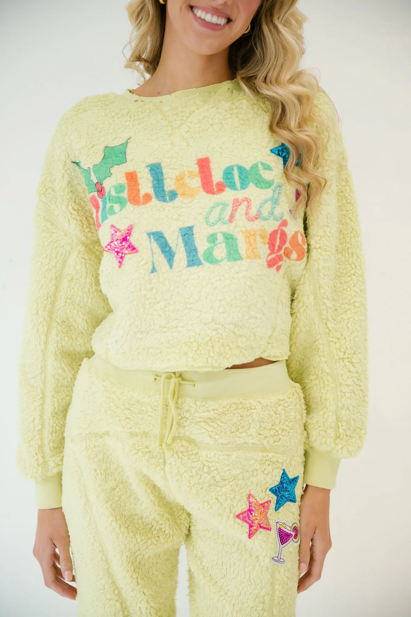 HAPPY HOLIDAYS NEON SHERPA SETS