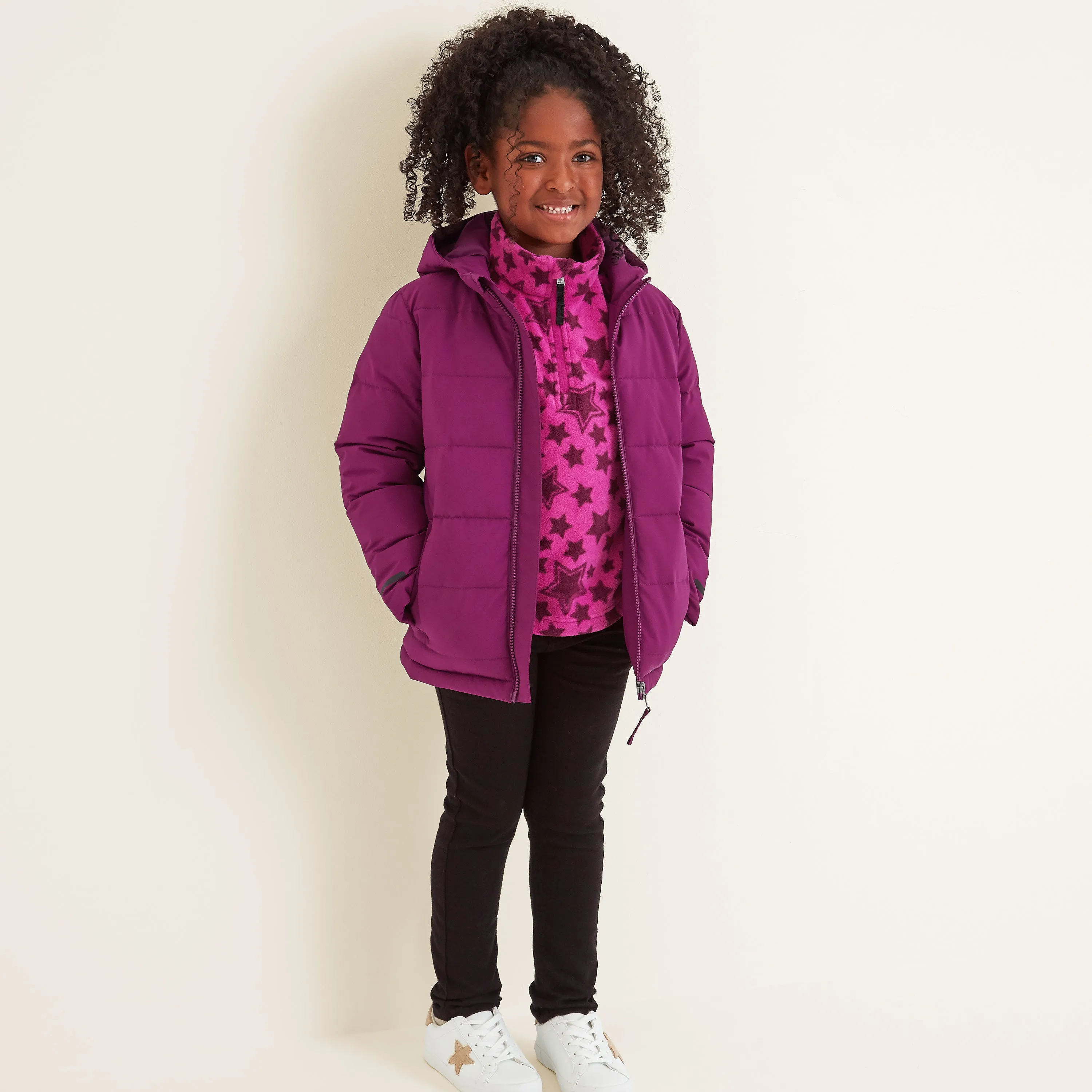 Harecroft Kids Padded Jacket - Purple Berry