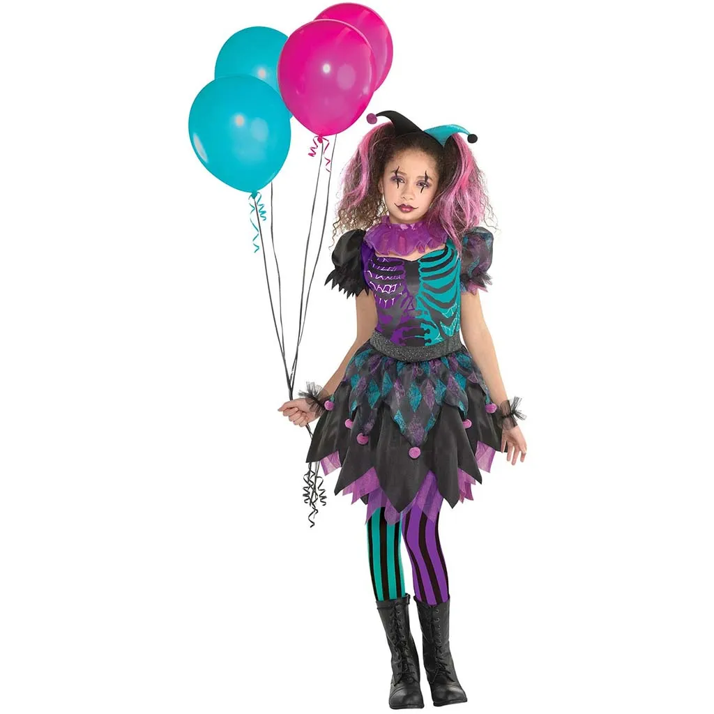 Haunted Harlequin Child Costume Medium 8 to 10