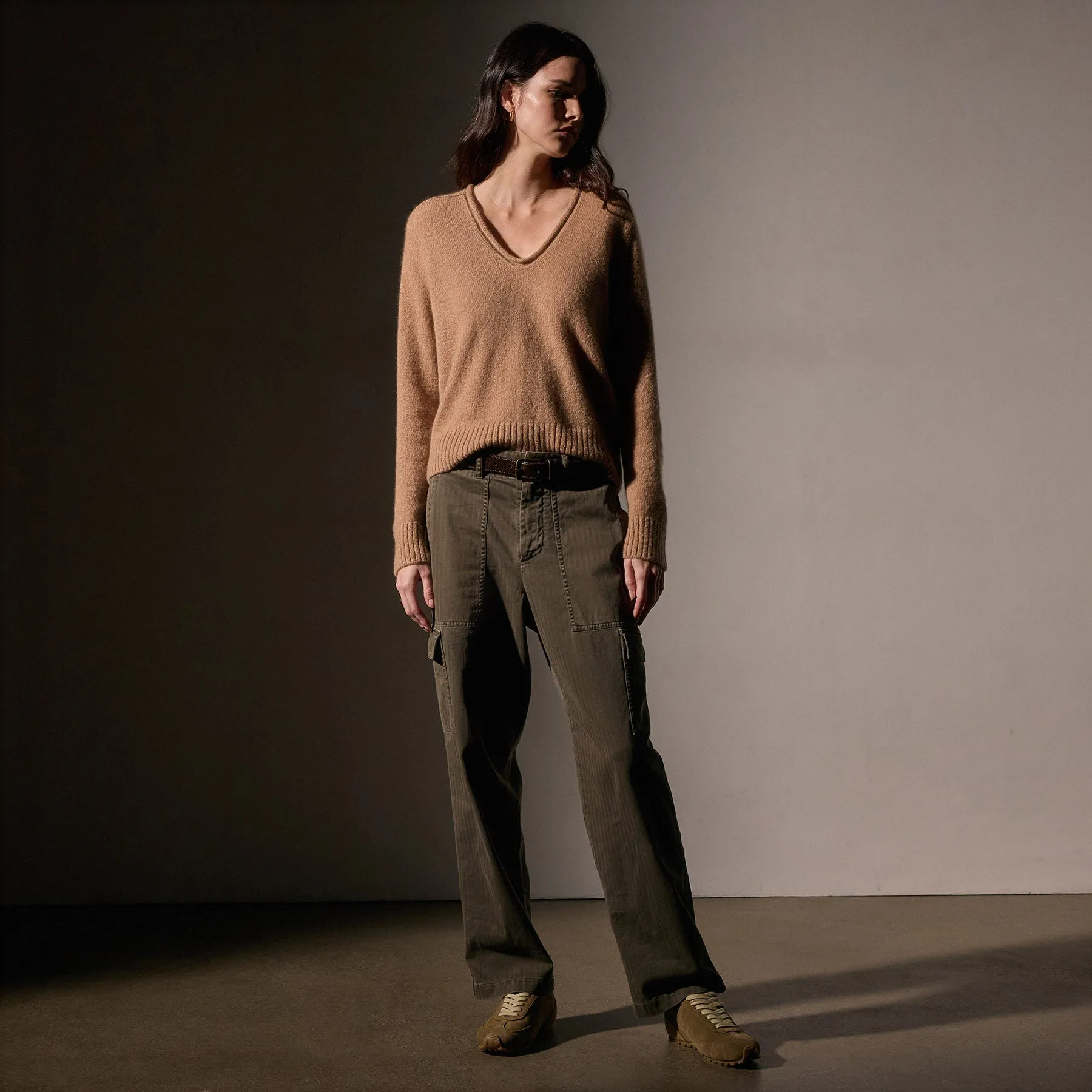 Herringbone Utility Pant - Army Green Pigment