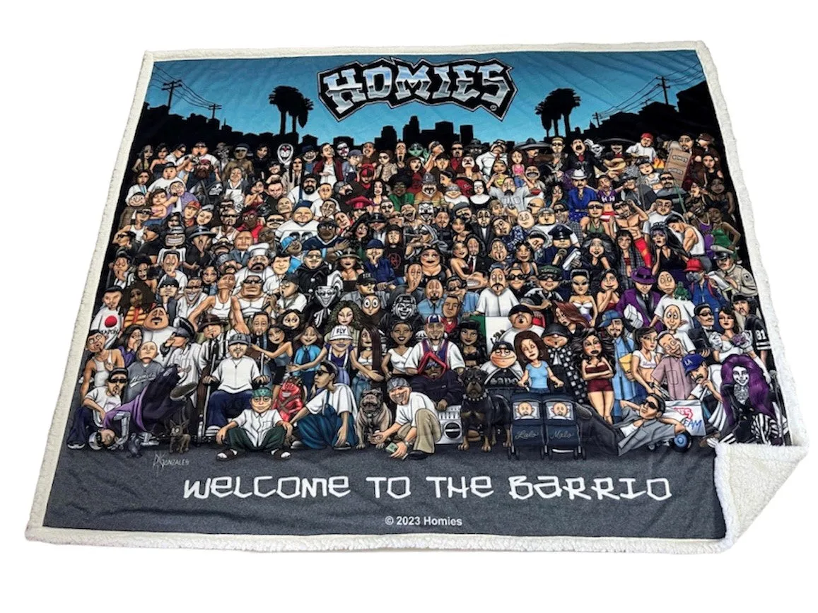 HOMIES - Sherpa FAMILY PORTRAIT - 50" x 60" Throw Blanket