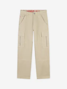 Hugo Boys Loose Pants in Beige