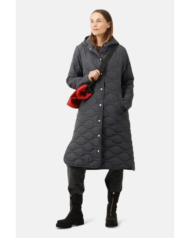 Ilse Jacobsen Long Quilted Hooded Coat