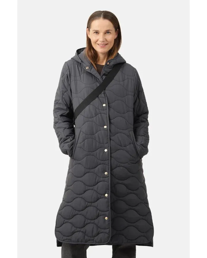 Ilse Jacobsen Long Quilted Hooded Coat