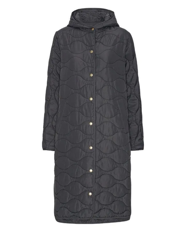 Ilse Jacobsen Long Quilted Hooded Coat