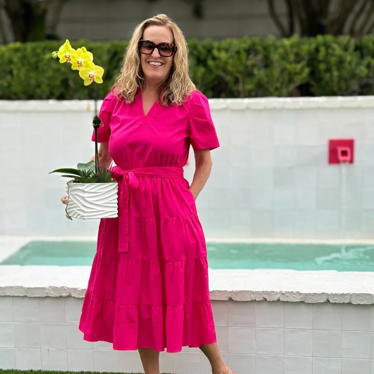 Irene Dress | Fuchsia