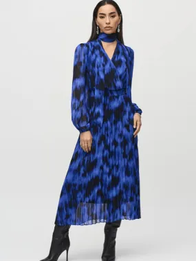 Joseph Ribkoff Chiffon Abstract Print Midi Dress 244924 Col 3296