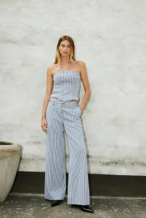 JULLA TAILORED PANT BLUE STRIPE