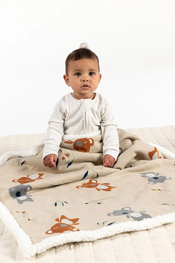 Kelly Koala Sherpa Fleece Baby Blanket Quilt