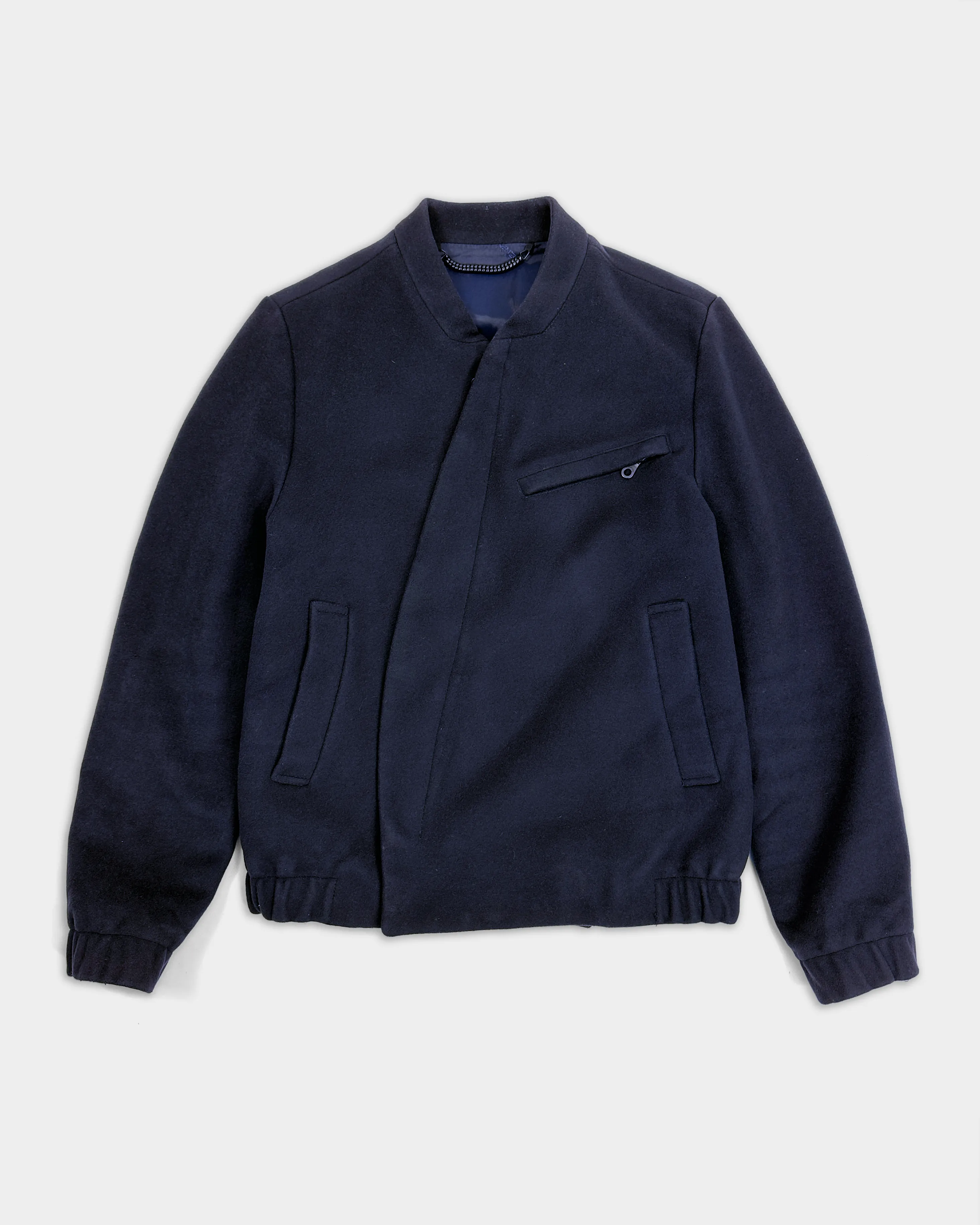 Kenzo Navy Blue Wool   Cashmere Splited Jacket 2000's