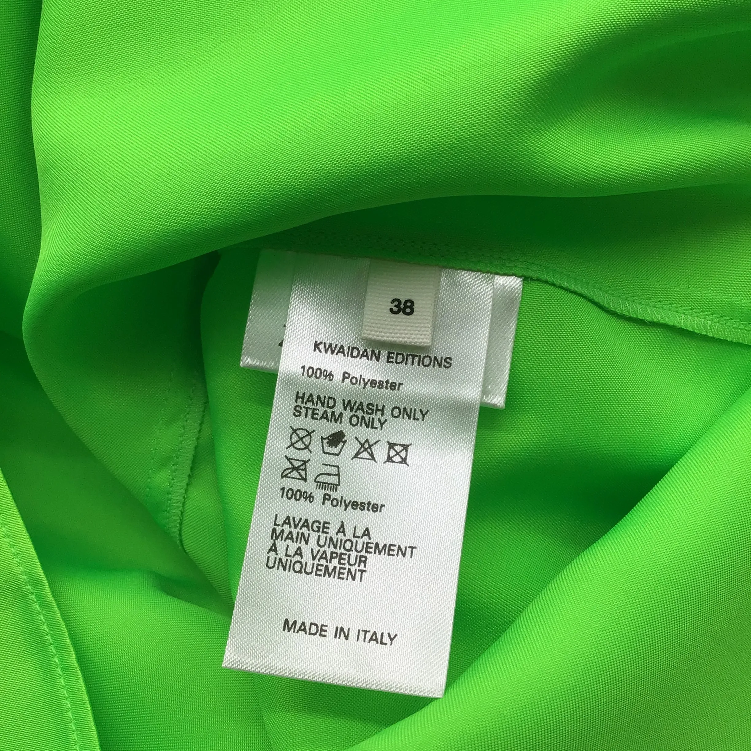 Kwaidan Editions Neon Green Satin Tank Dress