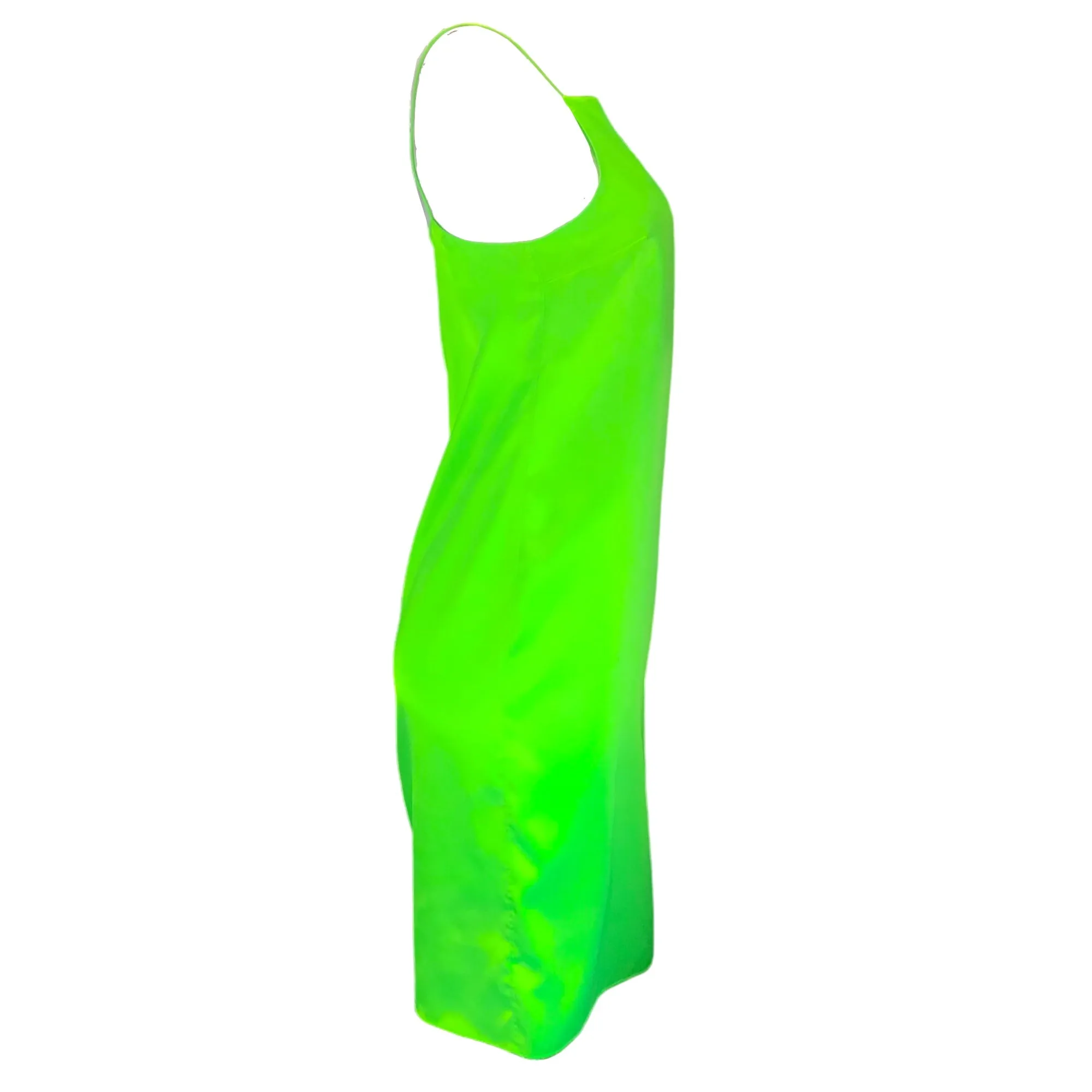 Kwaidan Editions Neon Green Satin Tank Dress