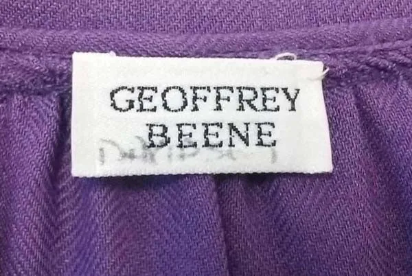 Late 20th Century Geoffrey Beene Purple Hooded Wool Dress