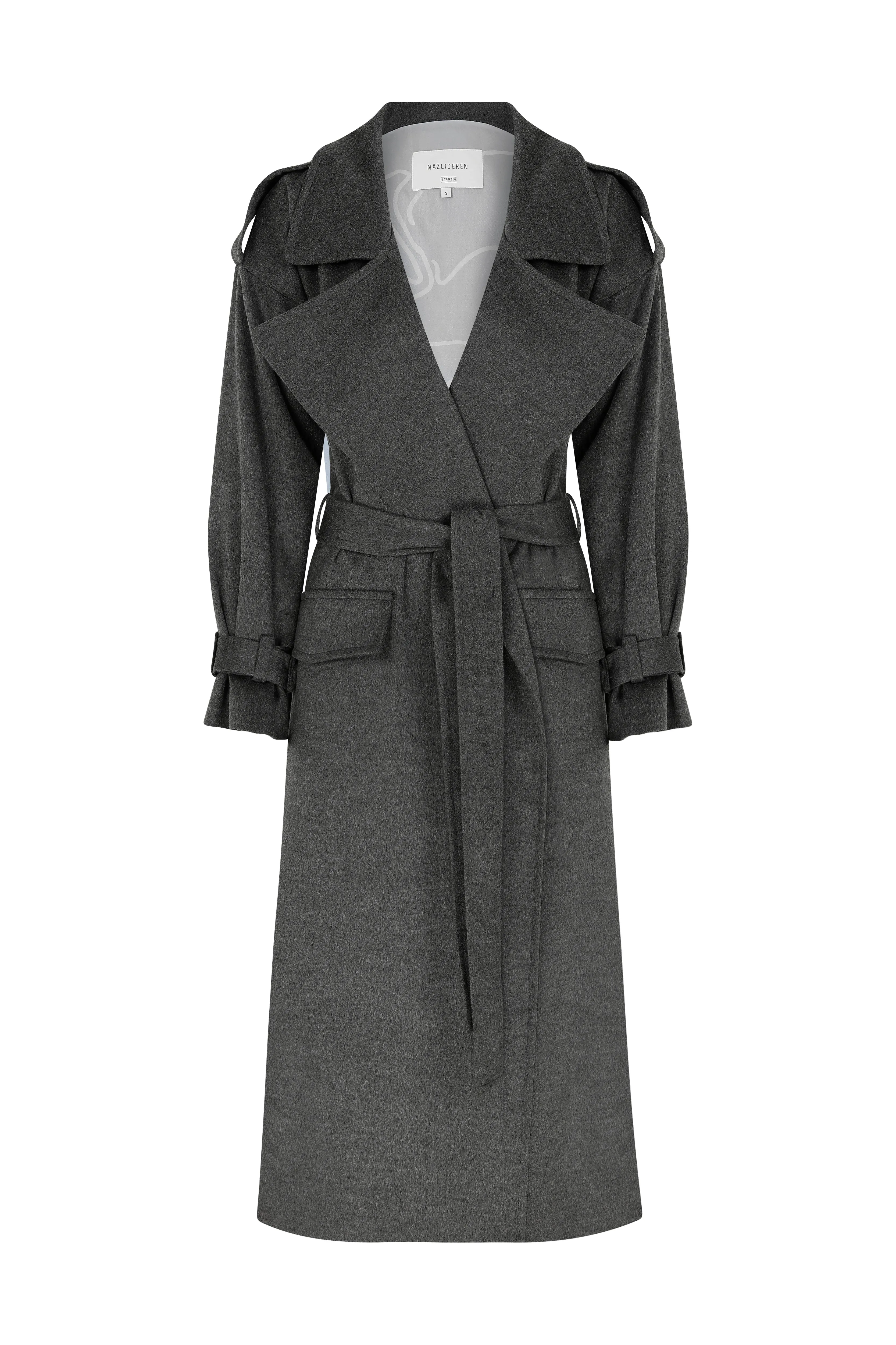 Laura Cashmere Coat in Grey