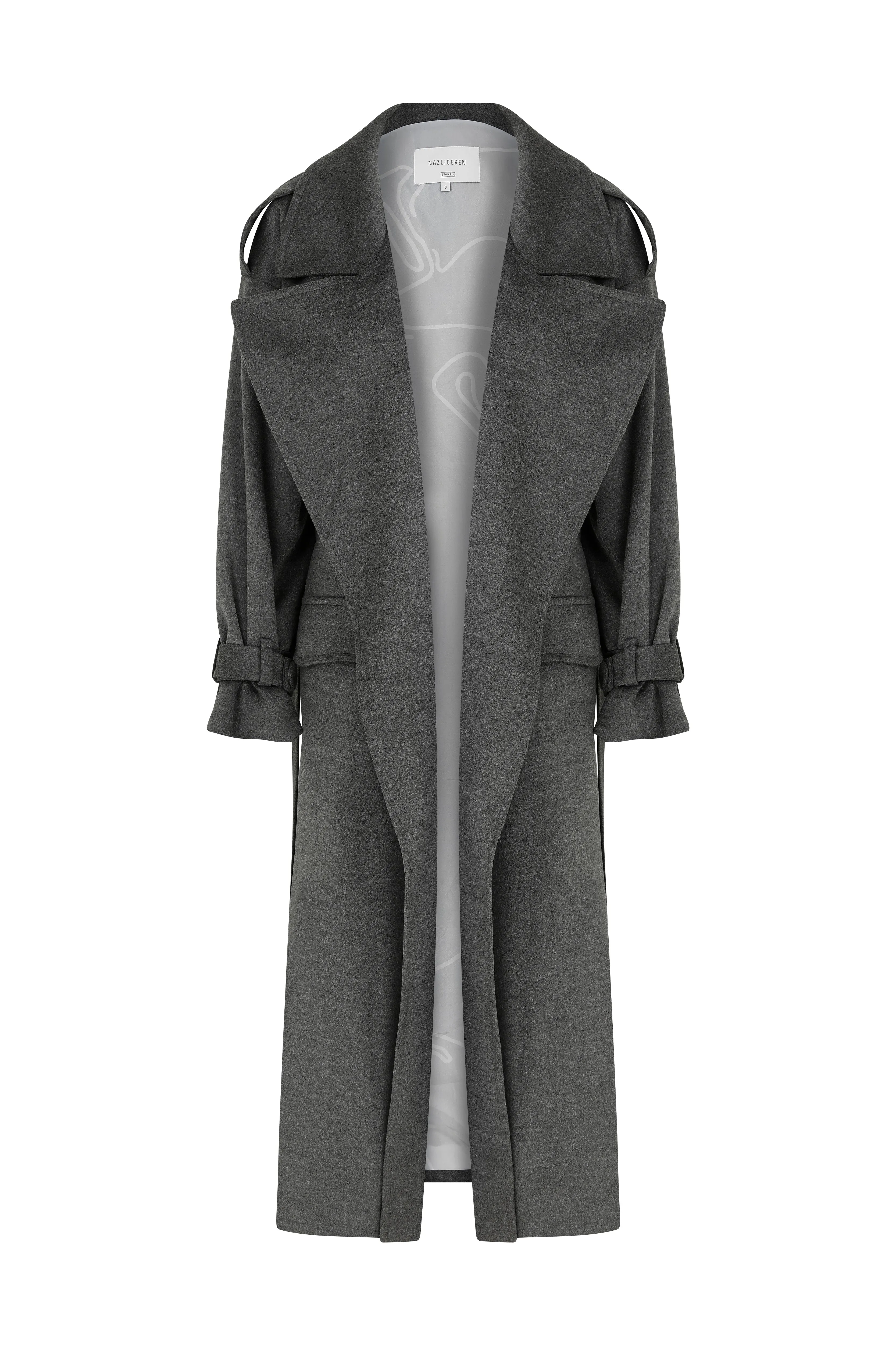 Laura Cashmere Coat in Grey