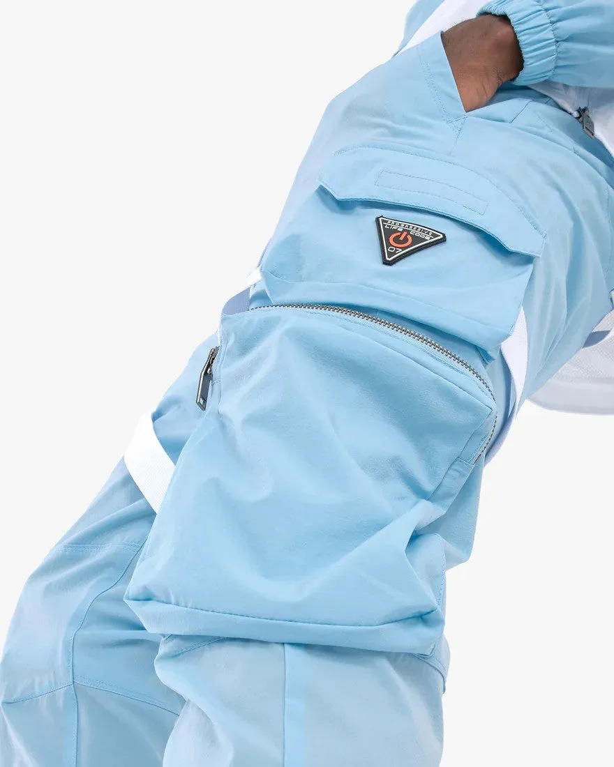 Light Blue Strap Cargo Pants