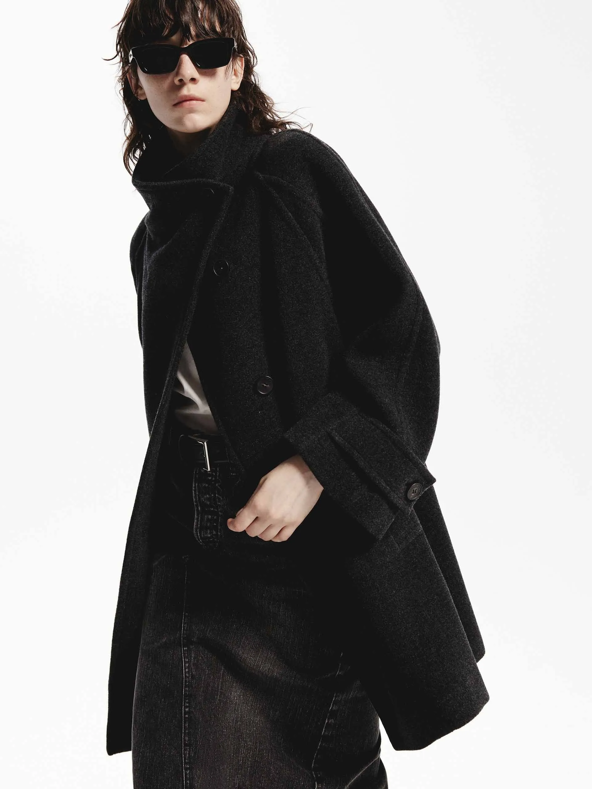 Loose Midi Wool Coat