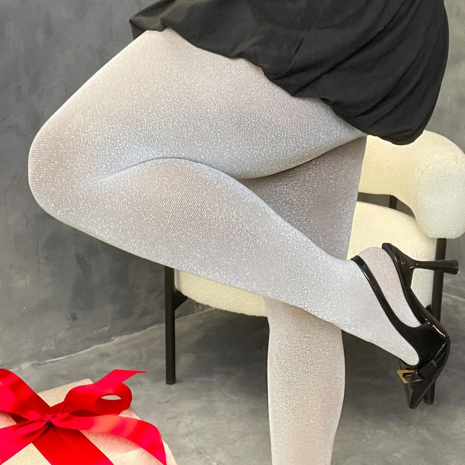 Lux Sparkle Tights - Snowball