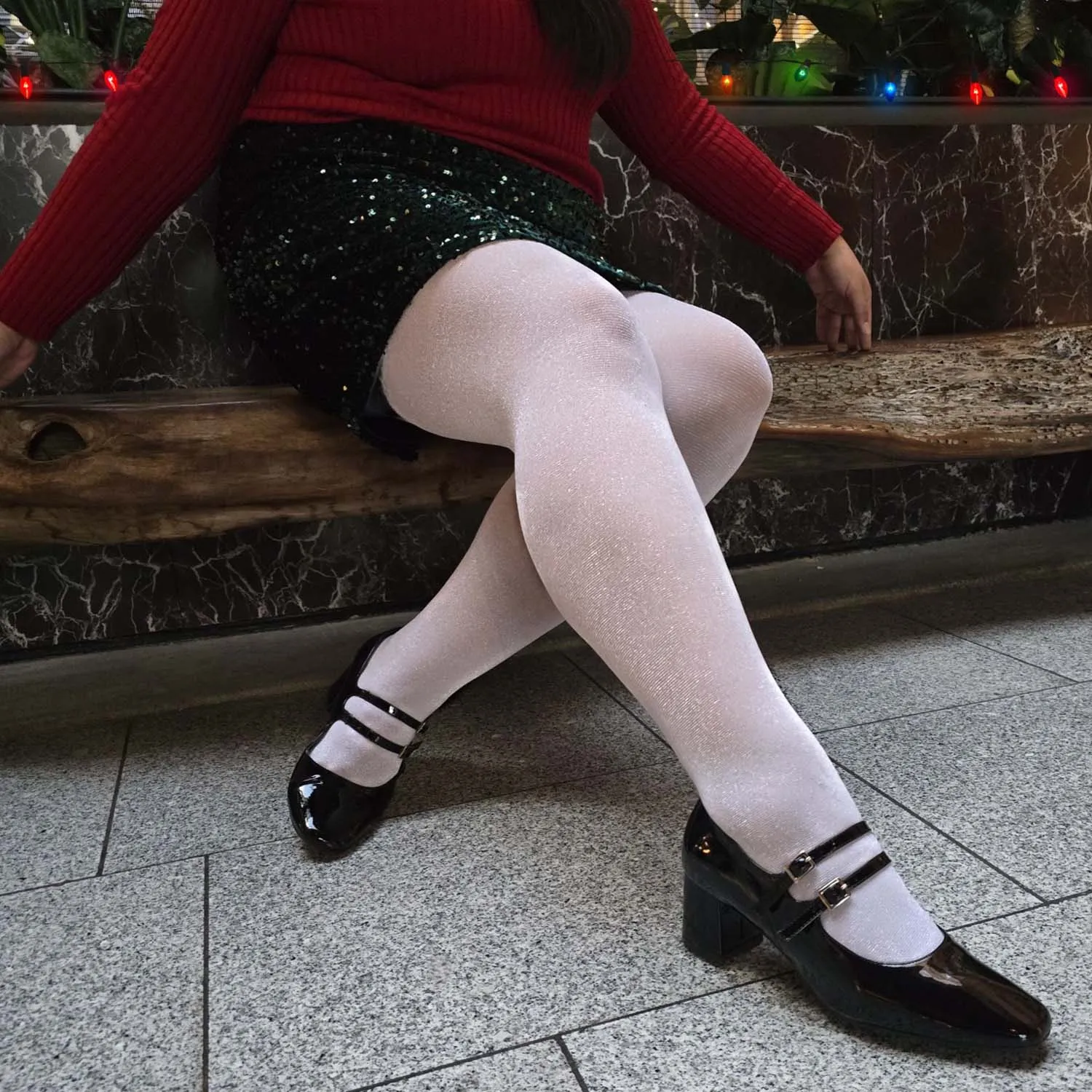 Lux Sparkle Tights - Snowball