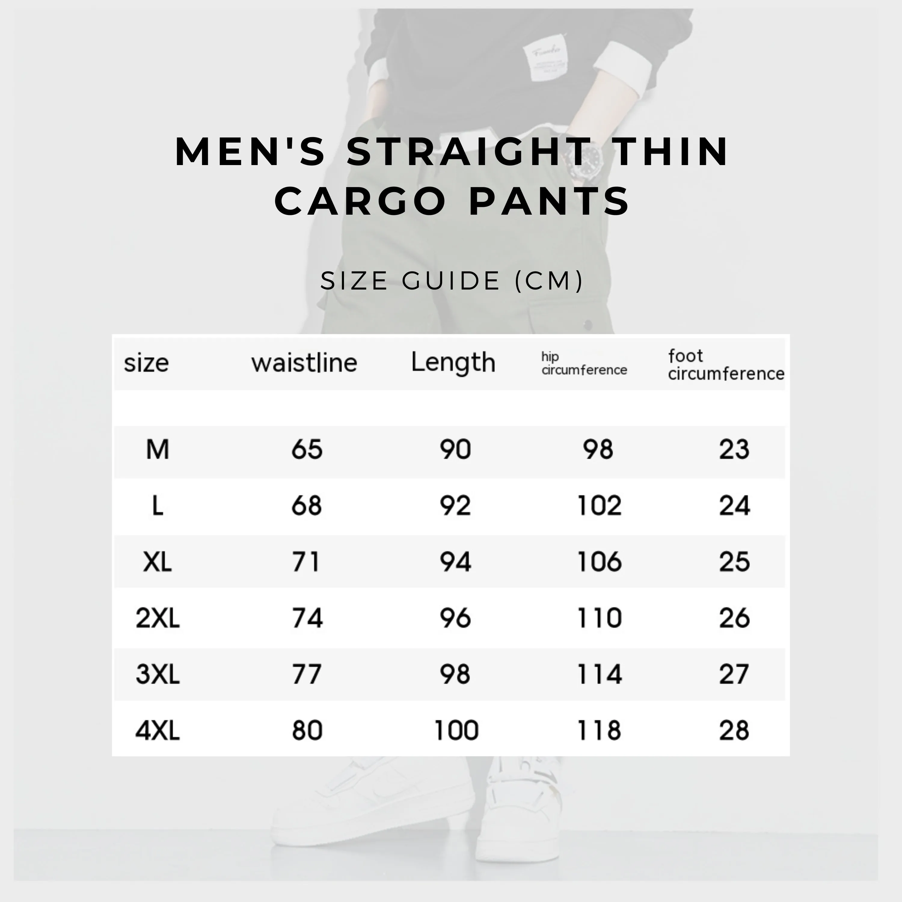 Men's Straight Thin Cargo Pants