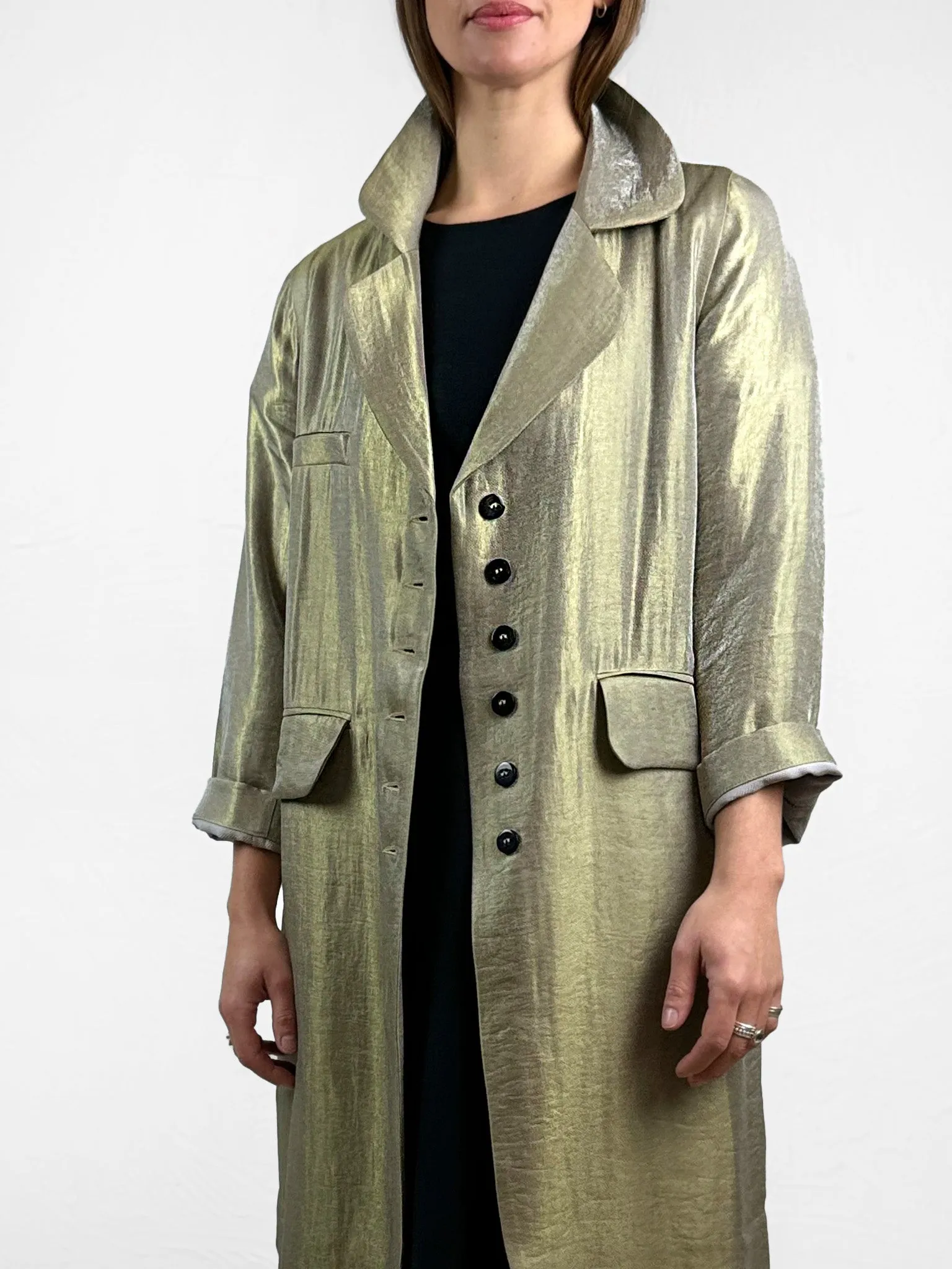 Metallic Longline Coat