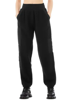 Micro Sherpa High-Waist Solstice Sweatpant - Black