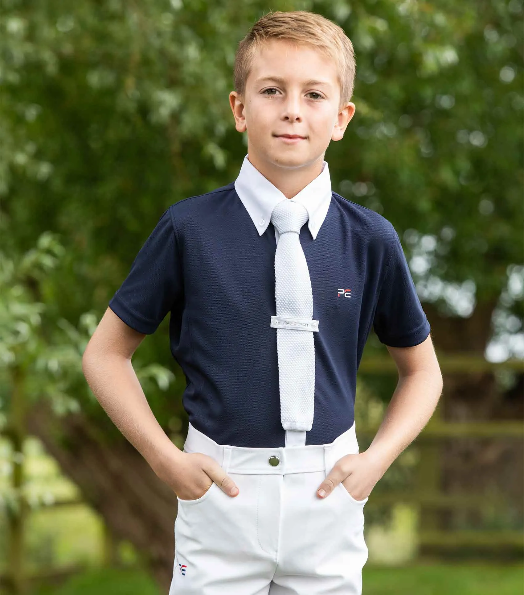 Mini Antonio Boy's Short Sleeve Show Shirt Navy