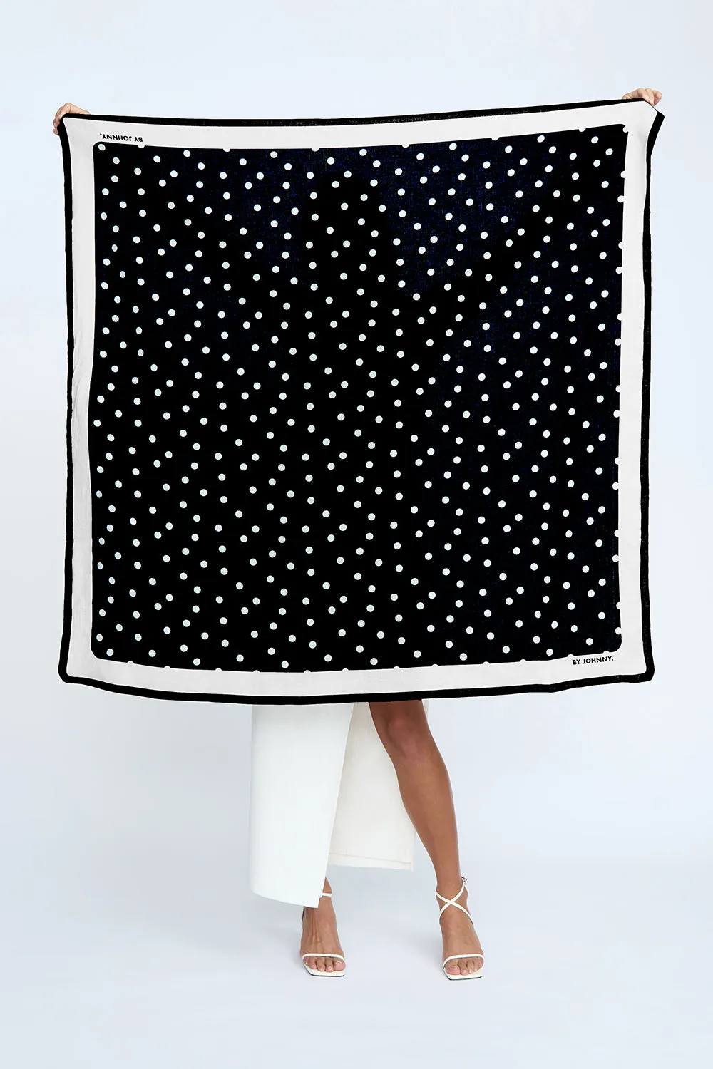 Molly Polka Scarf - Black Ivory