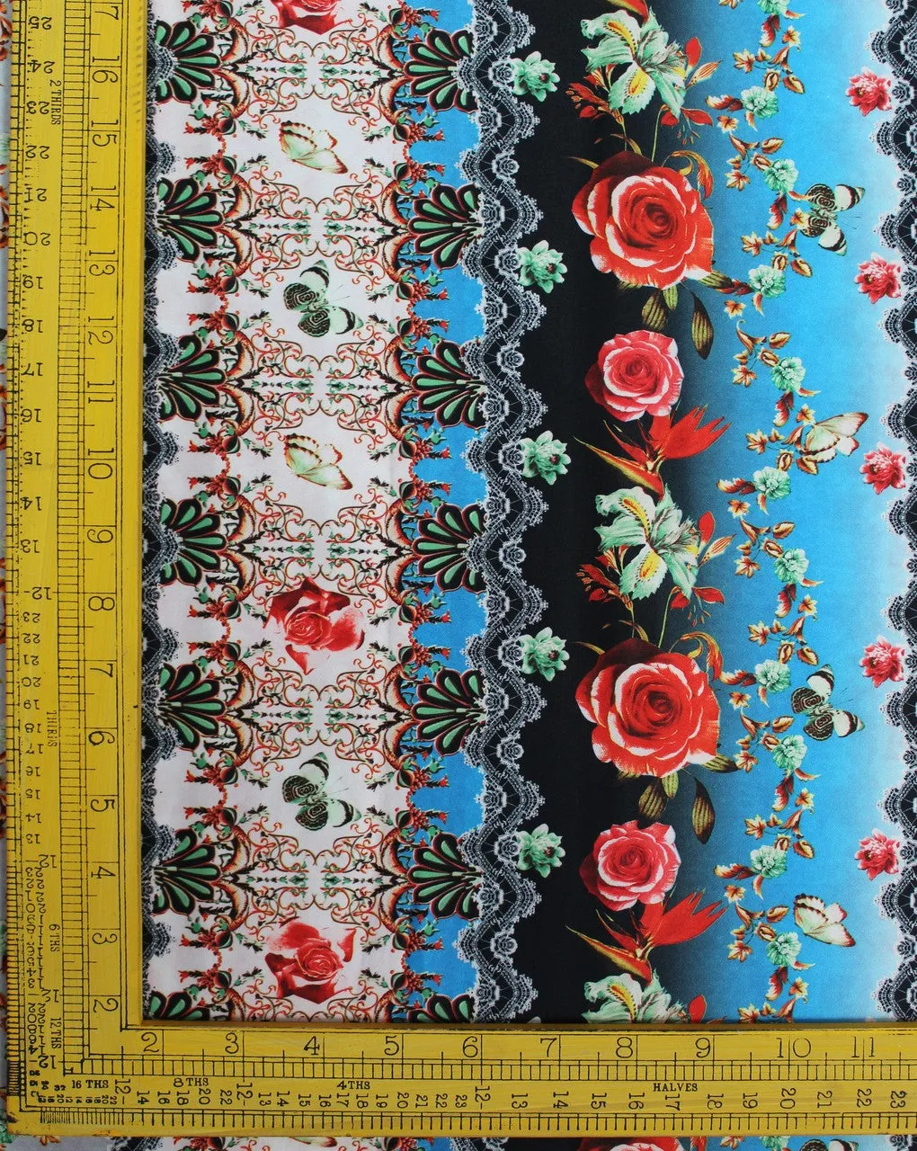 Multicolor Floral Design 5 Polyester Scuba Fabric