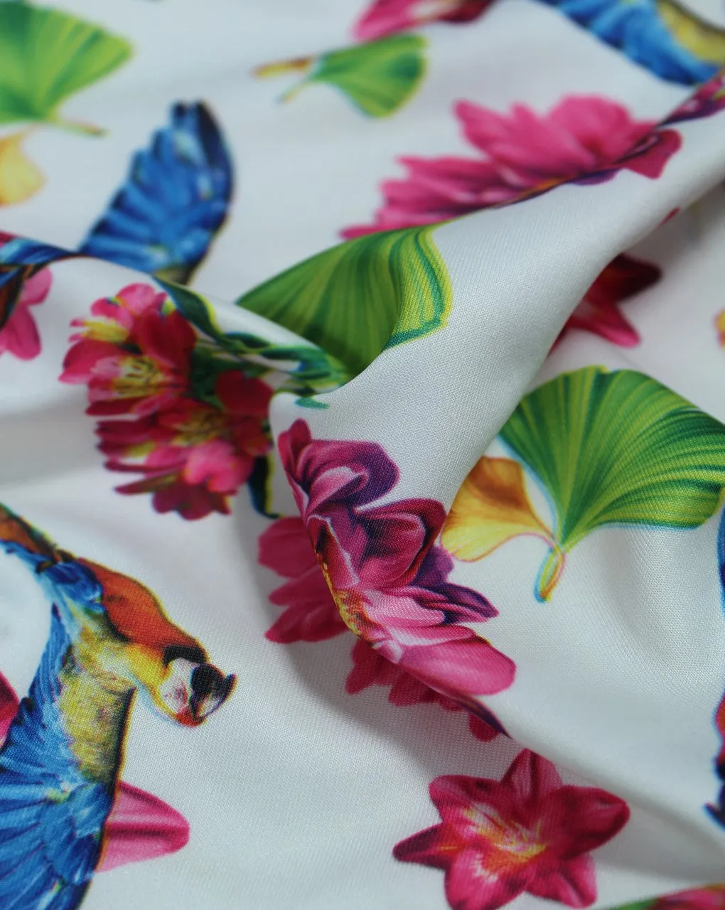 Multicolor Natural Design Polyester Scuba Fabric