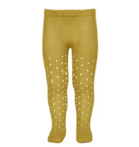 Mustard Openwork Tights