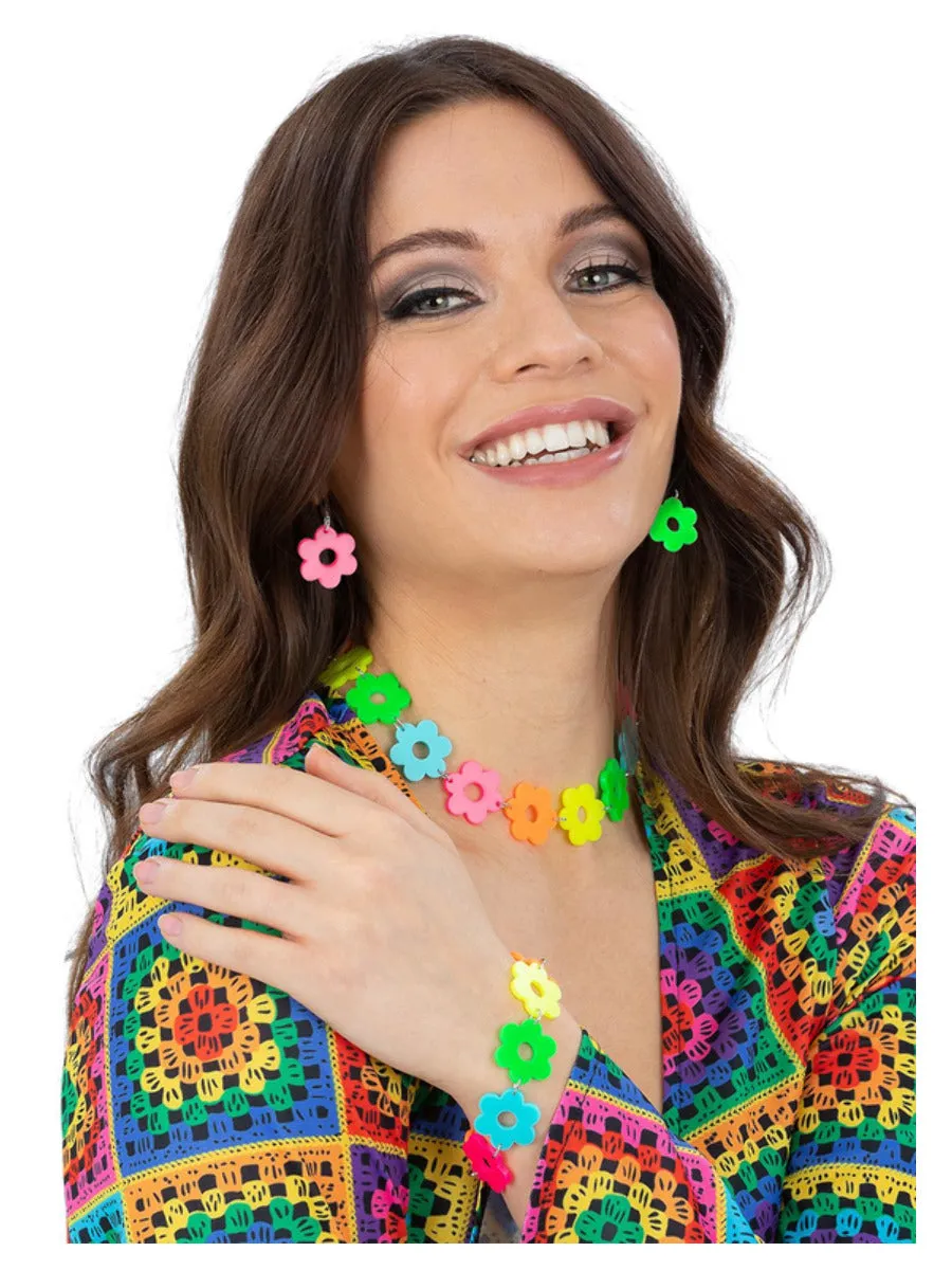 Neon Flower Power Jewellery Set