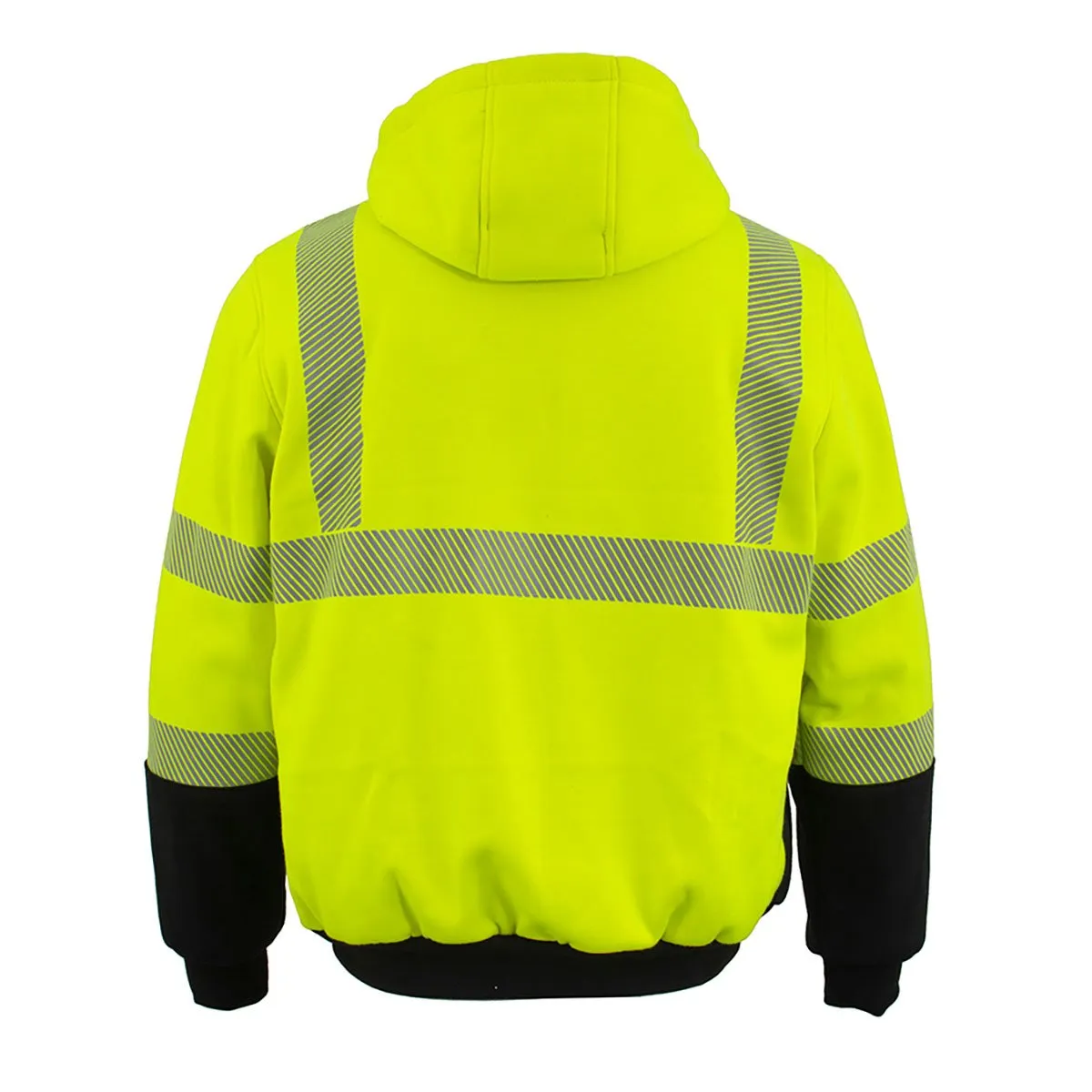 Nexgen Heat NXM1773SET Men's Heated High Visibility Work Hoodie, Neon Green Hi Vis Reflective Hoodie w/ Battery