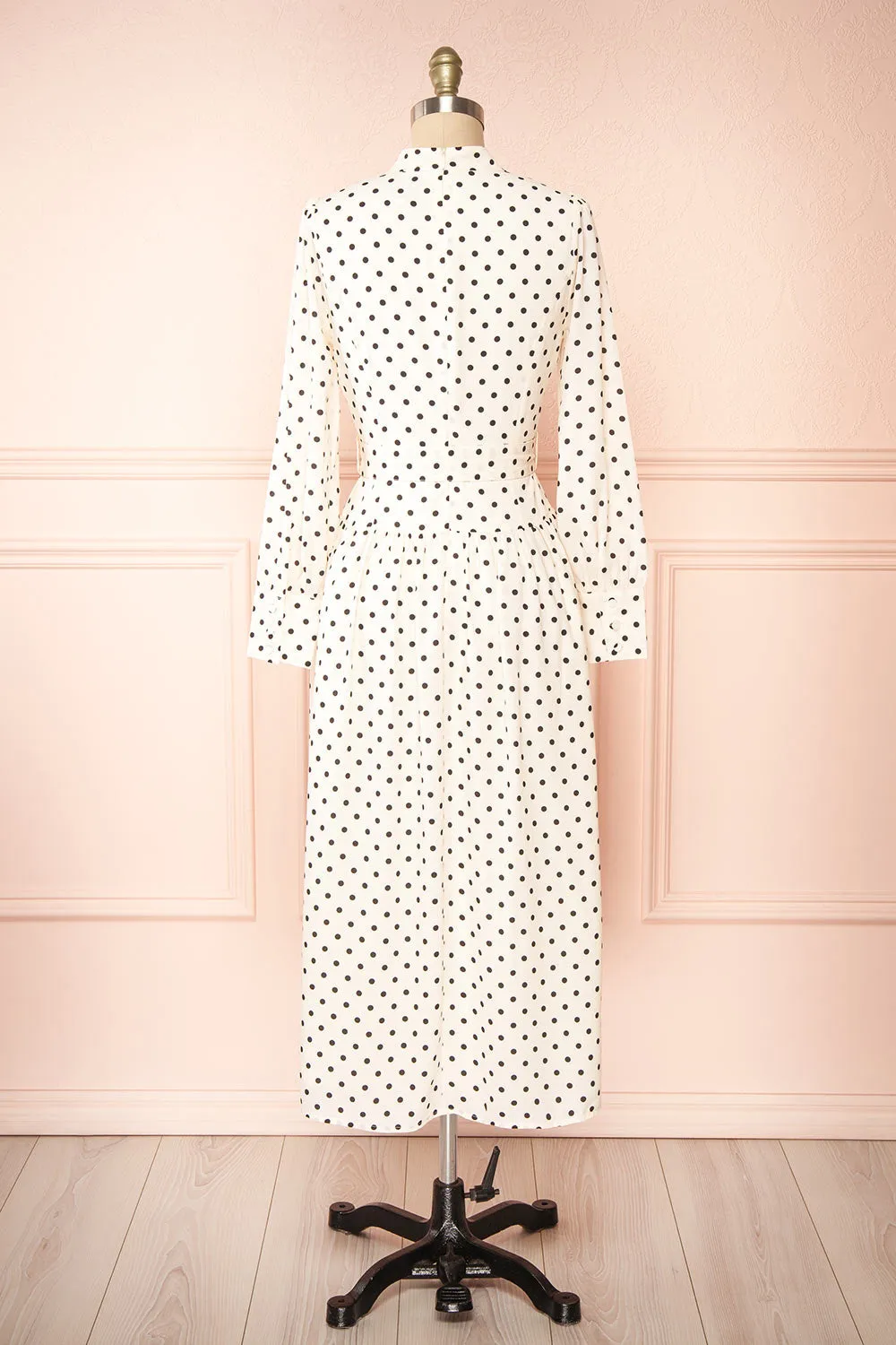 Nordis | Belted Polka-Dot Midi Dress