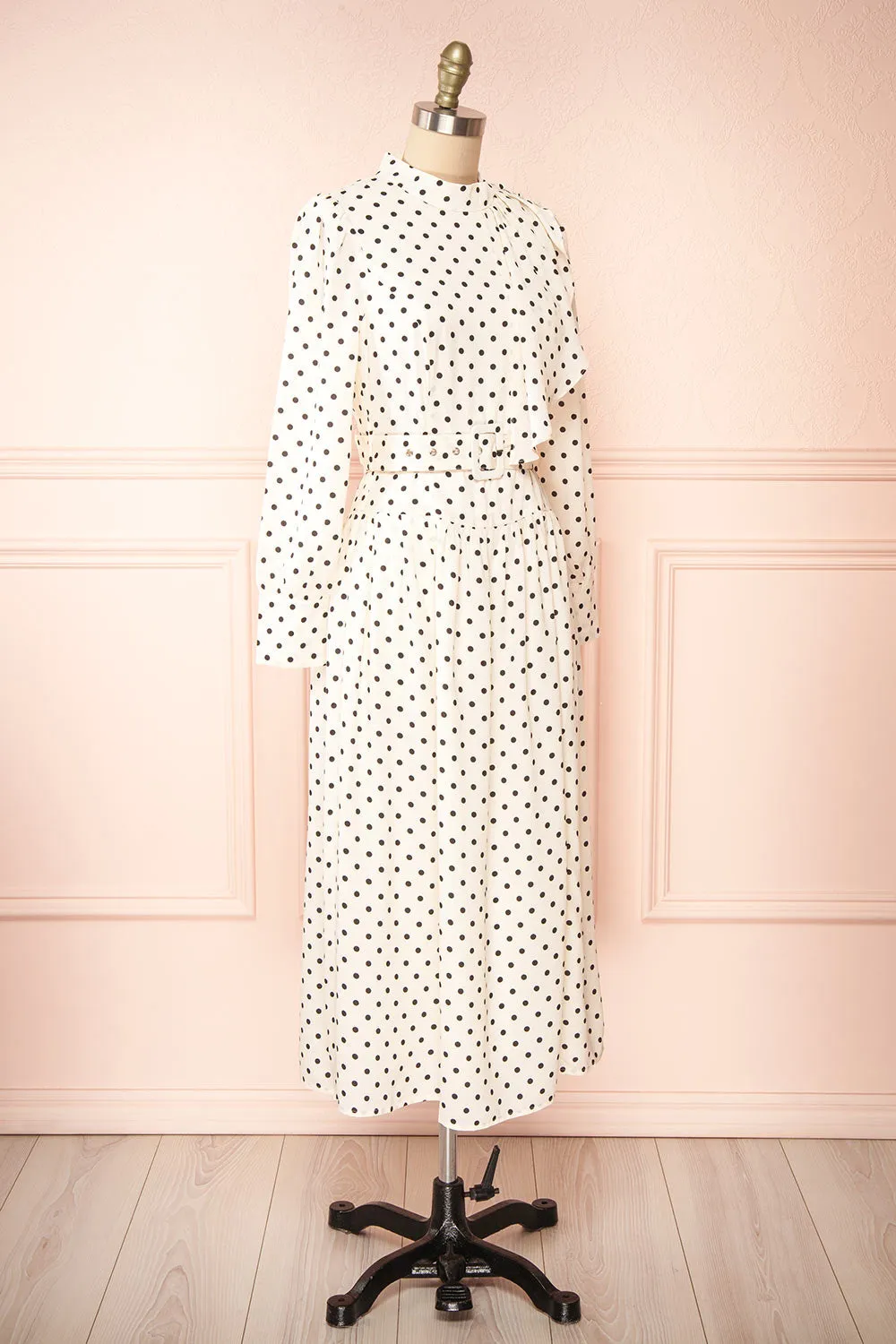 Nordis | Belted Polka-Dot Midi Dress