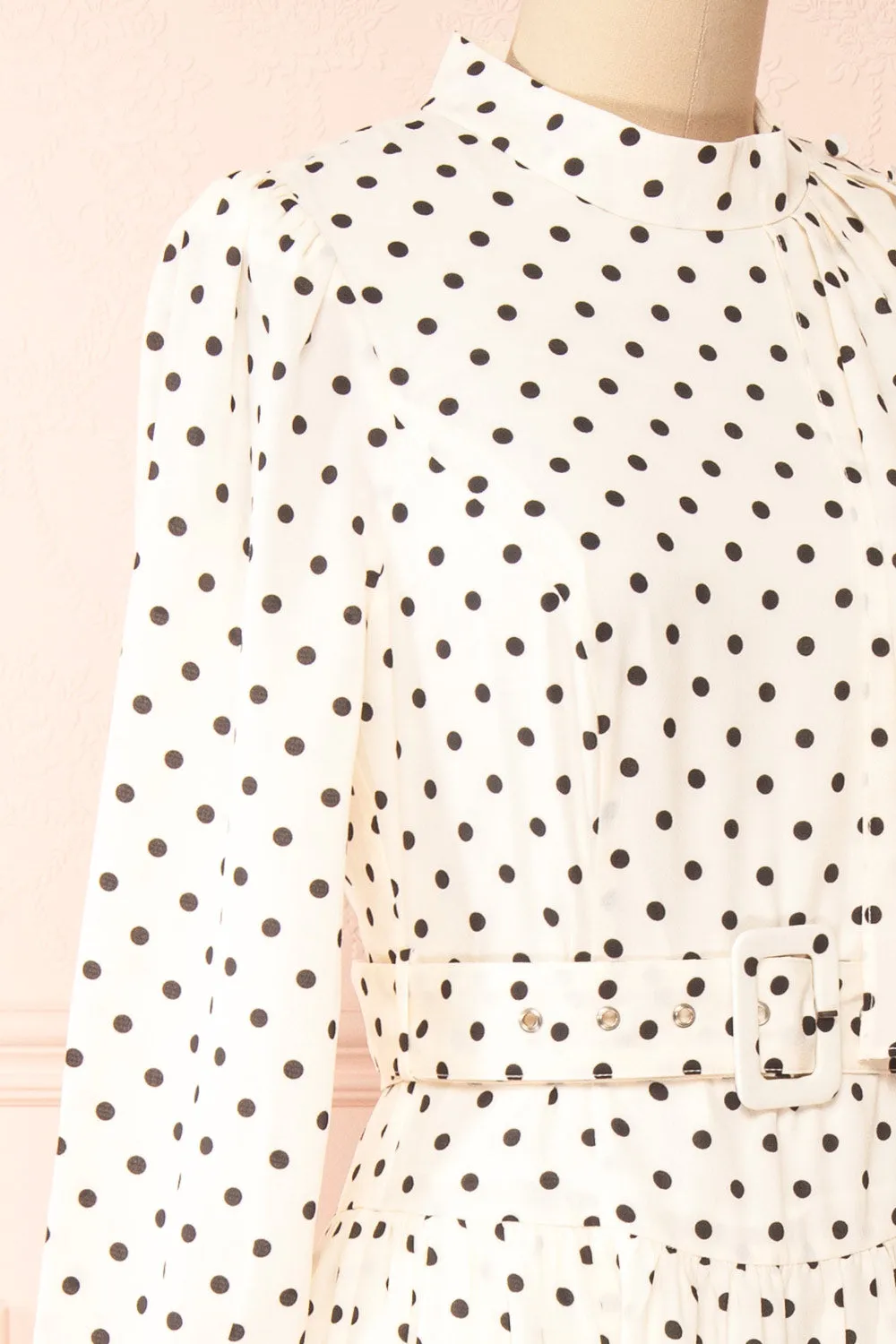 Nordis | Belted Polka-Dot Midi Dress