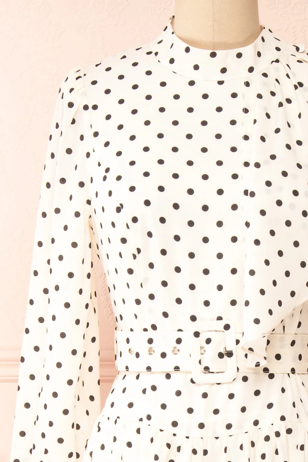 Nordis | Belted Polka-Dot Midi Dress